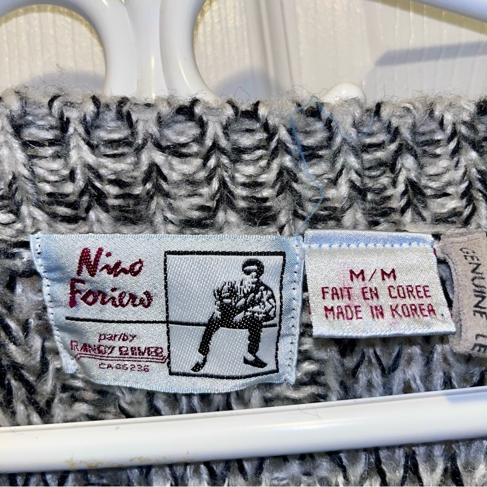 Vintage Nino Foriero Cardigan Sweater 90' long sleeve grandpa Medium Men winter - Picture 2 of 6